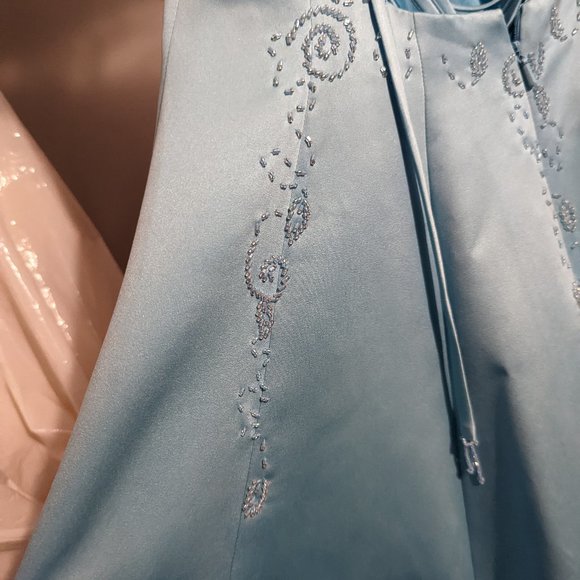 Blue and white prom dress - Picture 6 of 12